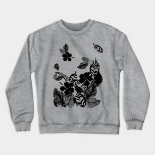 Tropical Leaves Silhouette Crewneck Sweatshirt